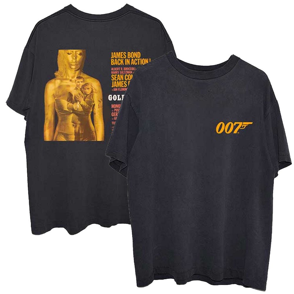 JAMES BOND ジェームズボンド - Gold Finger Movie Poster / バックプリントあり / Tシャツ / メンズ - PGS